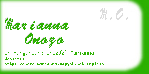 marianna onozo business card